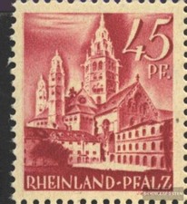 Franz. Zone-Rheinland Pfalz 10II Sirene a. Flachdach postfrisch 1947 Freimarke