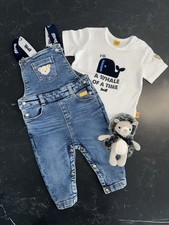 🐳 Latzhose & T-Shirt 🐳 von Steiff, Größe 68, Top Zustand