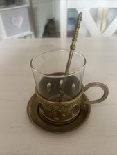 Antike Messing türkischer Kaffeetasse, Vintage Teetasse Aus Metal