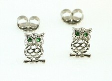 585 Weissgold kleine Eulen 14