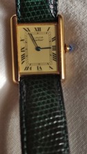 Cartier must Tank SM Vermeil Champagner Zifferblatt