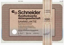 Schneider rundfunkwerke - schneider, ag