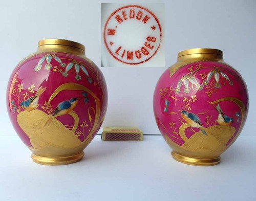 Paar vase limoges - paar,, vase,