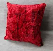 Neues  echtes  Karakul/Persianer / Lammfell Kissen in rot schwarz  /mit Füllung