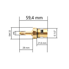 Ideal Standard Oberteil Mengenregelung G 1/2" 180° A963400NU