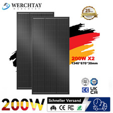 400W 2X200W Monokristallines Solarmodul Solarpanel Photovoltaik Wohnmobil Balkon