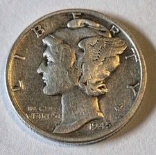 One Dime Münze 1945