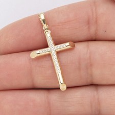 Solid 14k gold poliert - gold, cz