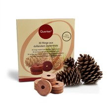 Quertee 30x Zedernholz Ringe - Natürlicher Mottenschutz Gegen Kleidermotten