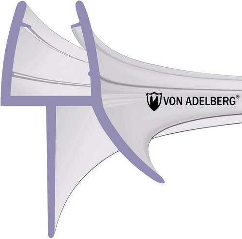 Duschtürdichtung gebogen 100 - duschtürdichtung,