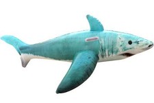 Schwimmtier Hai BESTWAY Aufblastier 183cm mit Griffen Wassertier Planschbecken