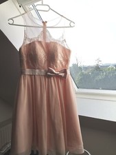 Ballkleid Abschlusskleid Gr. XS 34 Rosé Kleid Schützenfestkleid Kurz Abendkleid