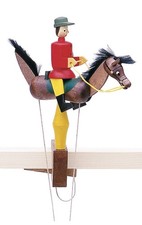 PENDELREITER - RAPPE - HOLZSPIELZEUG - WERNER SPIELZEUG - PFERD - REITER
