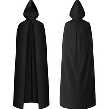 Schwarzer Vampir Umhang Satin