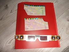 KISS  alte Tickets  Konzertkarten Konvoult und 3 D Kiss Brille