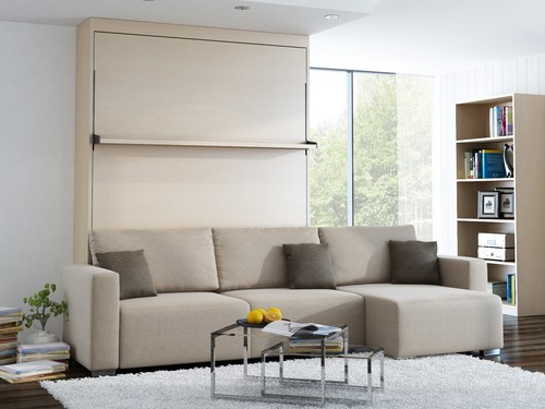 Schrankbett wandbett mit sofa - wandbett,