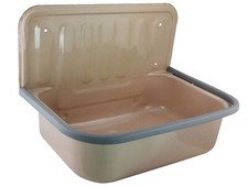 Ausgussbecken aus Stahl Spülbecken Waschbecken inkl. Ablaufventil | B-Ware