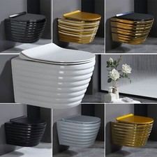 Wand-WC Spülrandlos mit Sitz Vorwandelement Wandhängende  WC Toilette Design