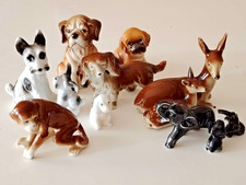 10 Porzellan Tierfiguren Hunde