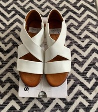 Damen Sandalen Leder Weiß von