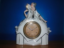 Antike Porzellanuhr, Tischuhr, Kaminuhr