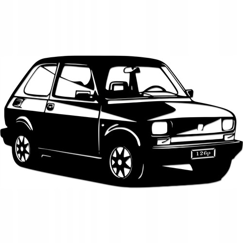 Wandbild fiat 126p maluch - wandbild,