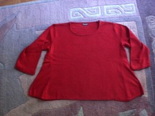 DEERBERG * weicher Strick-Pullover * BW, Viskose, Kaschmir * kirschrot *Gr. XXL