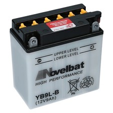 Motorradbatterie Novelbat YB9L-B 12V 9Ah 115A Aktiviert