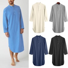 Herren Langarm Indianer Retro Kurta Hemden Ethnische Hippie -Bluse -Tunika ;