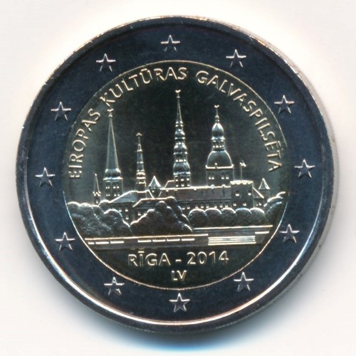 Lettland euro gedenkmünze - lettland, 2