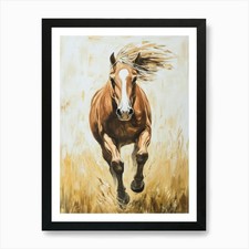 Pferd läuft 11 Kunstdruck
