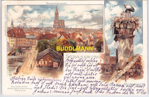 Künstlerpostkarte strassburg - künstlerpostkarte,