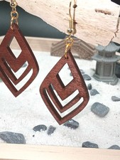 Holz Ohrstecker Earing Wood