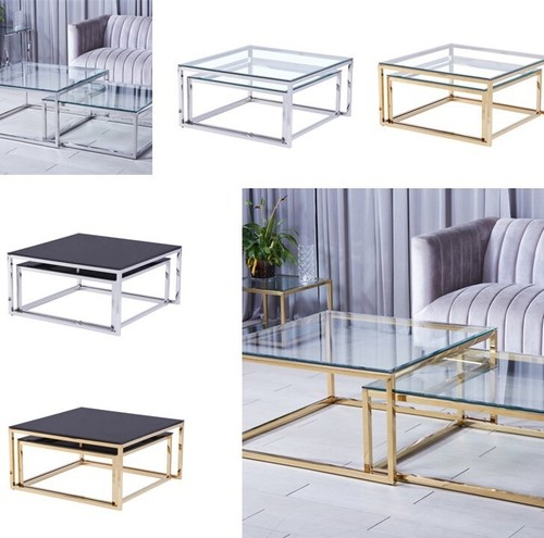 Couchtisch 2er set quadratisch - 2er,