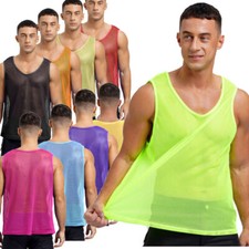 Herren Sexy Netz Top Hemd