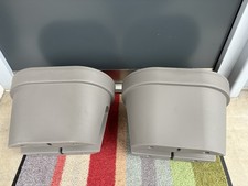 Balkonpflanzkübel Neu 2er Set Grau für Balkongeländer