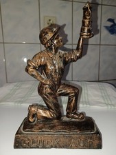 Bergmann mit Wetterlampe "Glück Auf "Bronziert ,Bergbau, Zeche 