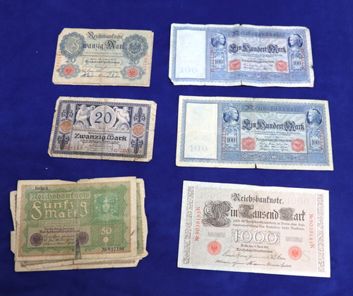 Konvolut reichsmarkscheine - 12,