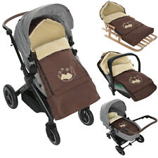 Winter Fußsack für Kinderwagen Babyschale Schlittensack Lammwollesack 40x 90/110
