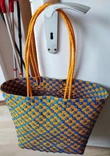 Neue Tasche aus PET Flaschen aus Uganda Projekt neu unbenutzt ohne Etikett gelb