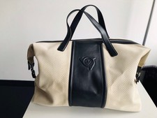 Ferrari Leder Tasche Cavalcade Classiche beige/schwarz NEU