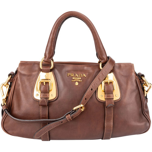 Prada brown calfskin bowler - prada,