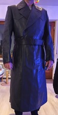 Polizeimantel 2 Weltkrieg WK2 Leather coat 2 World War Police perfect condition