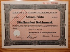 D: MASCH.: Kirchner & Co., Leipzig, 1930, 500 RM, HOLZBEARBEITUNGSMASCHINEN*