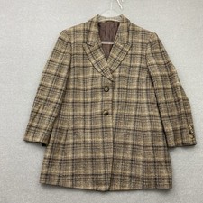 Etienne Aigner Blazer Gr. 42 Damen Kariert Braun Beige Vintage Made in Germany