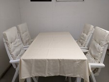 Terassenmöbel, Gartenmöbel, 1 x Terassentisch, 4 x Terassensttuhl, weiss