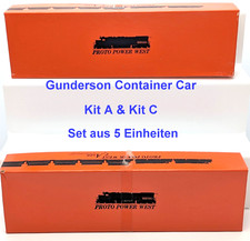 Proto Power West 27100/003 Bausatz H0 Containerwagen "Gunderson" Kit A & C OVP
