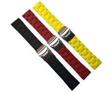 MARC & SONS Kautschukarmband 22mm, Uhrenband mit Faltschließe, Neu