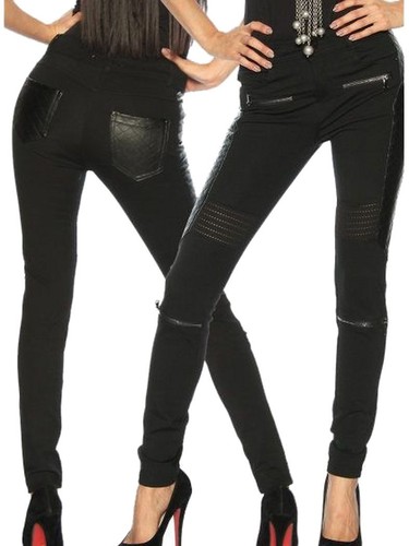 Damen stretchhose mit - stretchhose,