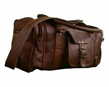 Tasche Leder Reise Fitnessstudio echtes Wochenende Gepäck Seesack Reisetasche...